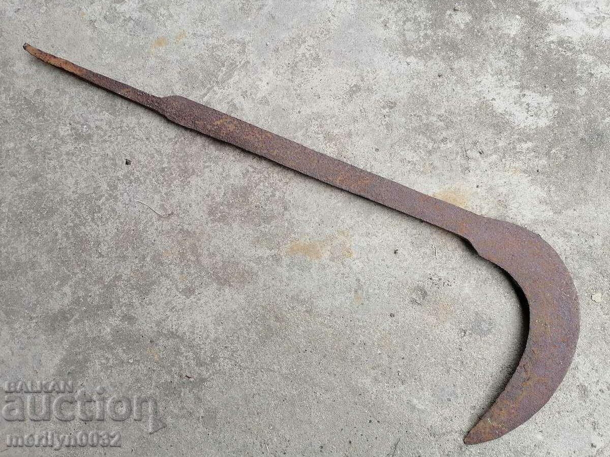 Delivery of Old hand-made fork, wrought iron, chopper Delivery of Old hand-made fork, wrought iron, chopper
