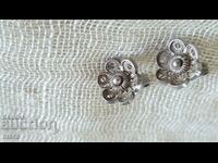 Antique silver filigree earrings