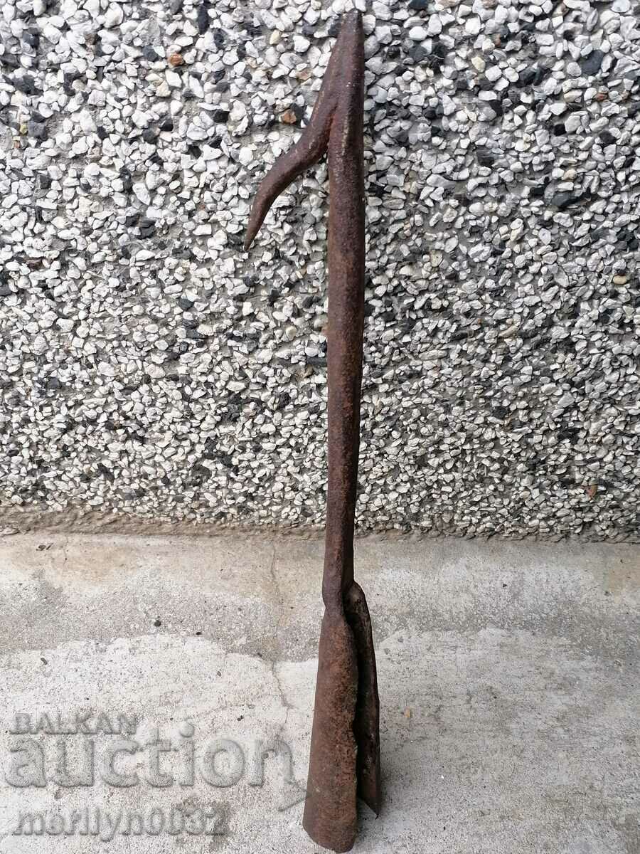 Old hook for beating catfish wrought iron claw claw