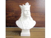 old porcelain figure old bust of the Romanian King Stephen