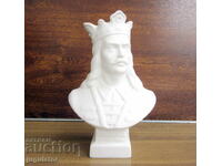 old porcelain figure old bust of the Romanian King Stephen