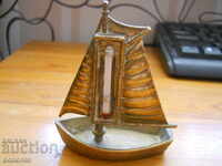 bronze boat - thermometer