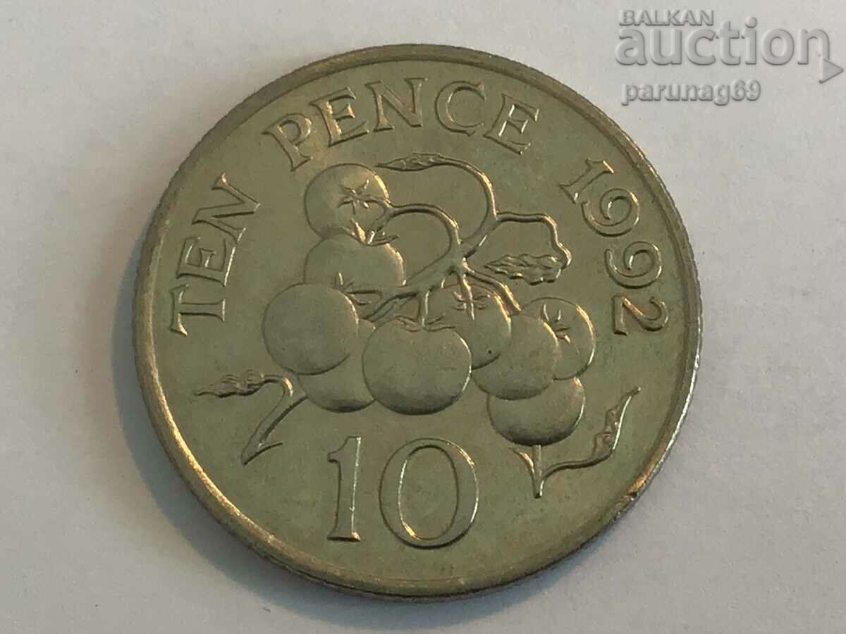 Guernsey 10 pence 1992