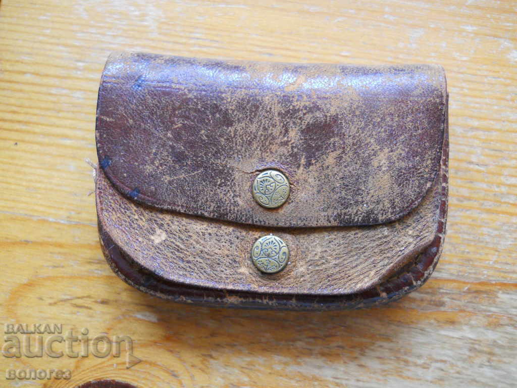 vintage δερμάτινο πορτοφόλι (γυναικεία)