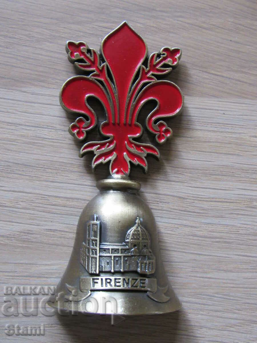 3D Metal bell magnet from Florence, Italy-2