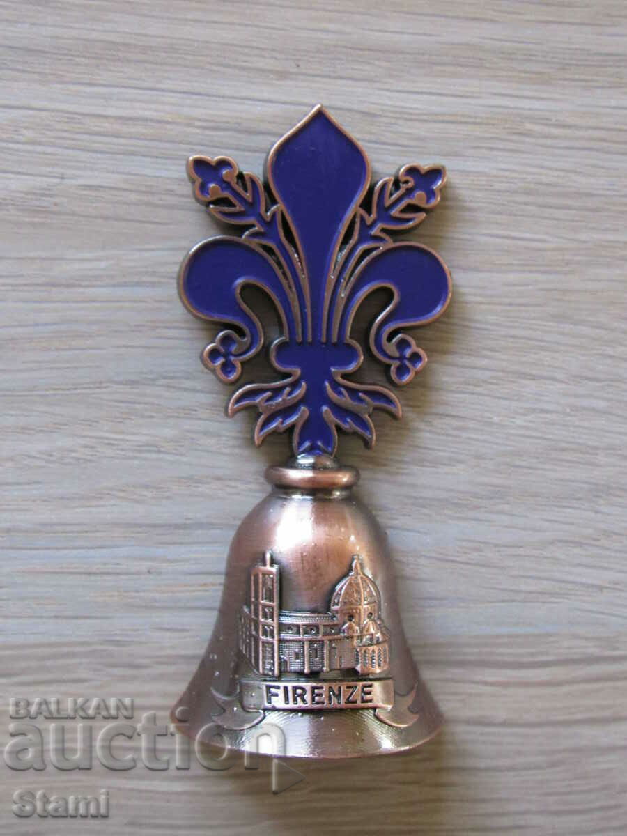 3D Metal bell magnet from Florence, Italy-2