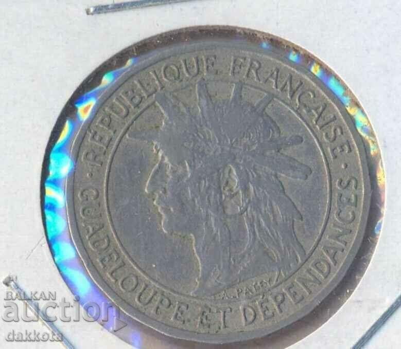 French Guadeloupe 1 franc 1903, very rare with price 90.00 BGN | € 46.02