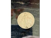 1 франк 1917 Франция сребро