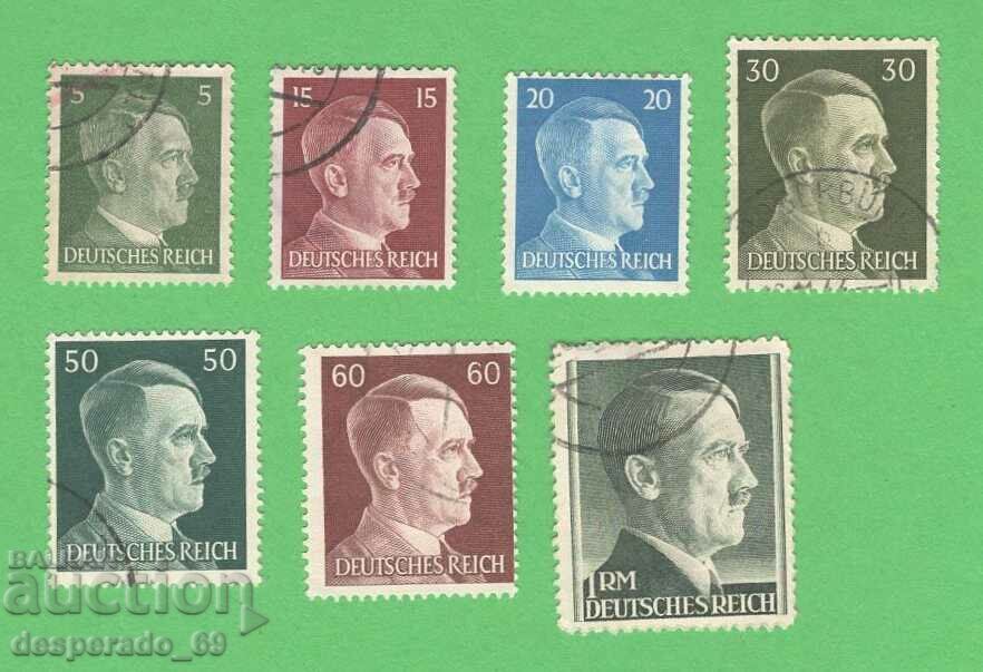 (¯`'•.¸ 7 stamps with the image of Hitler ¸.•'´¯)