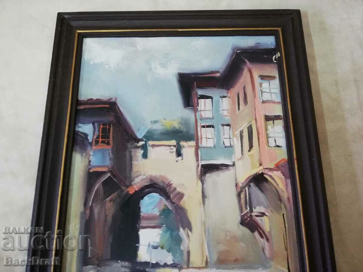 Picture, Hisar Kapia-Plovdiv, artist Hristo Vlashev, 1994. with price 175.00 BGN | € 89.48