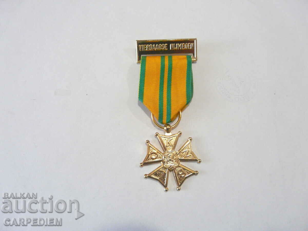 Rară medalie militară a Țărilor de Jos - Crucea martie de 4 zile