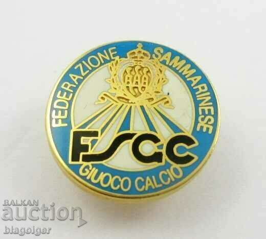 SAN MARINO FOOTBALL FEDERATION-OFFICIAL BADGE-EMAIL with price 11.00 BGN | € 5.62