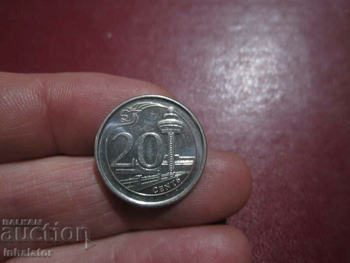 2013 год Сингапур 20 цента