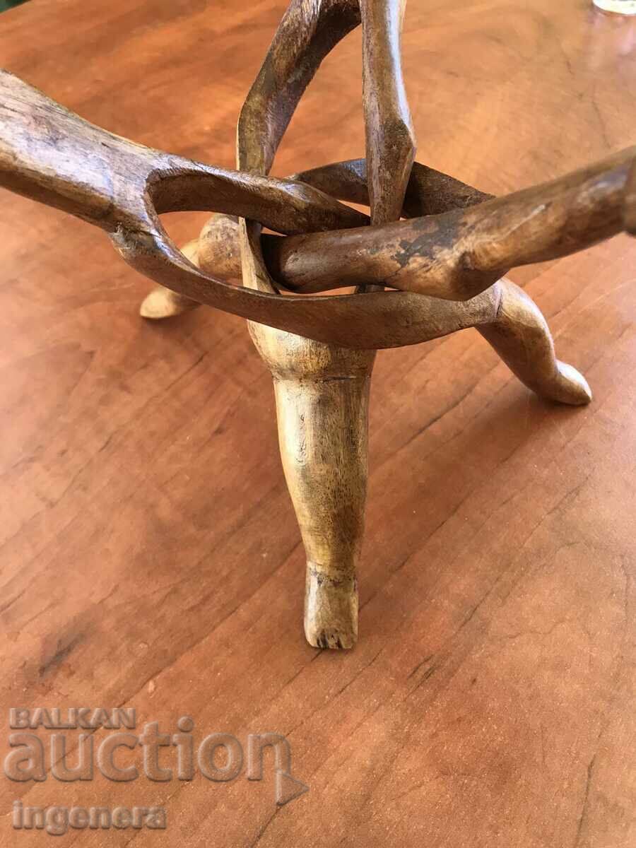 EXTENDABLE STAND "THE THREE ELEPHANTS" PLASTIC CARVING - 5 EXTENDABLE STAND "THE THREE ELEPHANTS" PLASTIC CARVING - 5