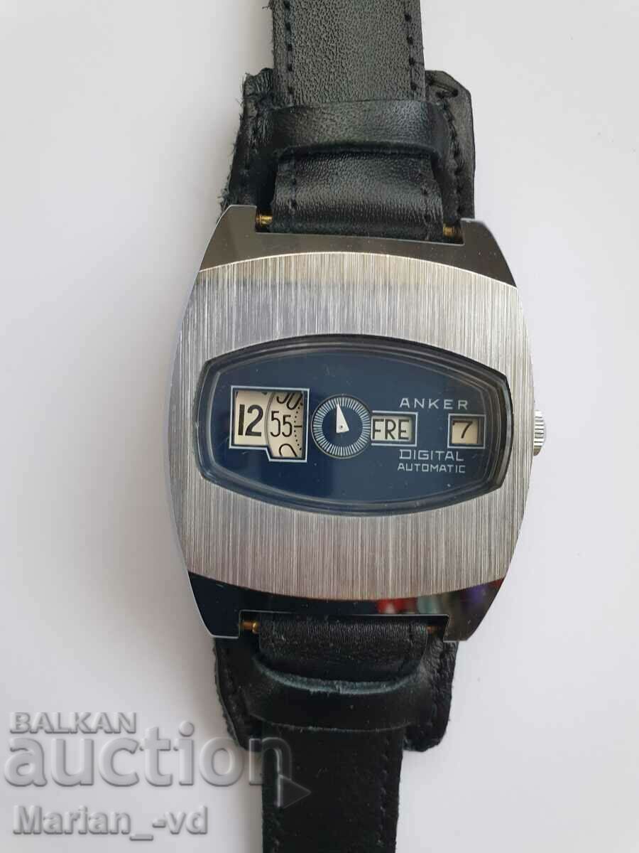 Мъжки часовник Anker Digital-Automatic 1975 година