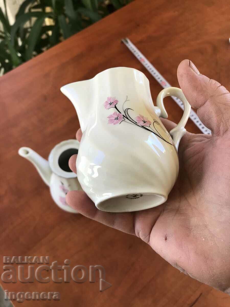 PORCELAIN POT KETTLE POT SET BULGARIA - 5 PORCELAIN POT KETTLE POT SET BULGARIA - 5