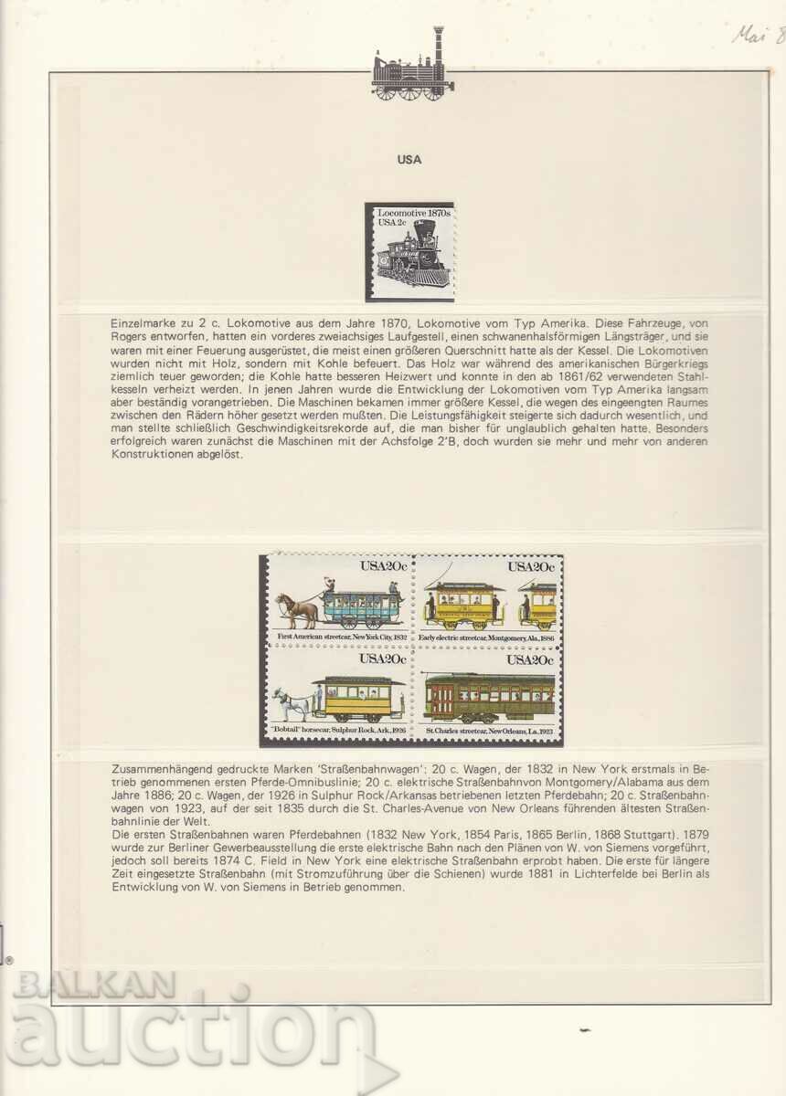 Mărci Trenuri Locomotive SUA America Mărci Trenuri Locomotive SUA America