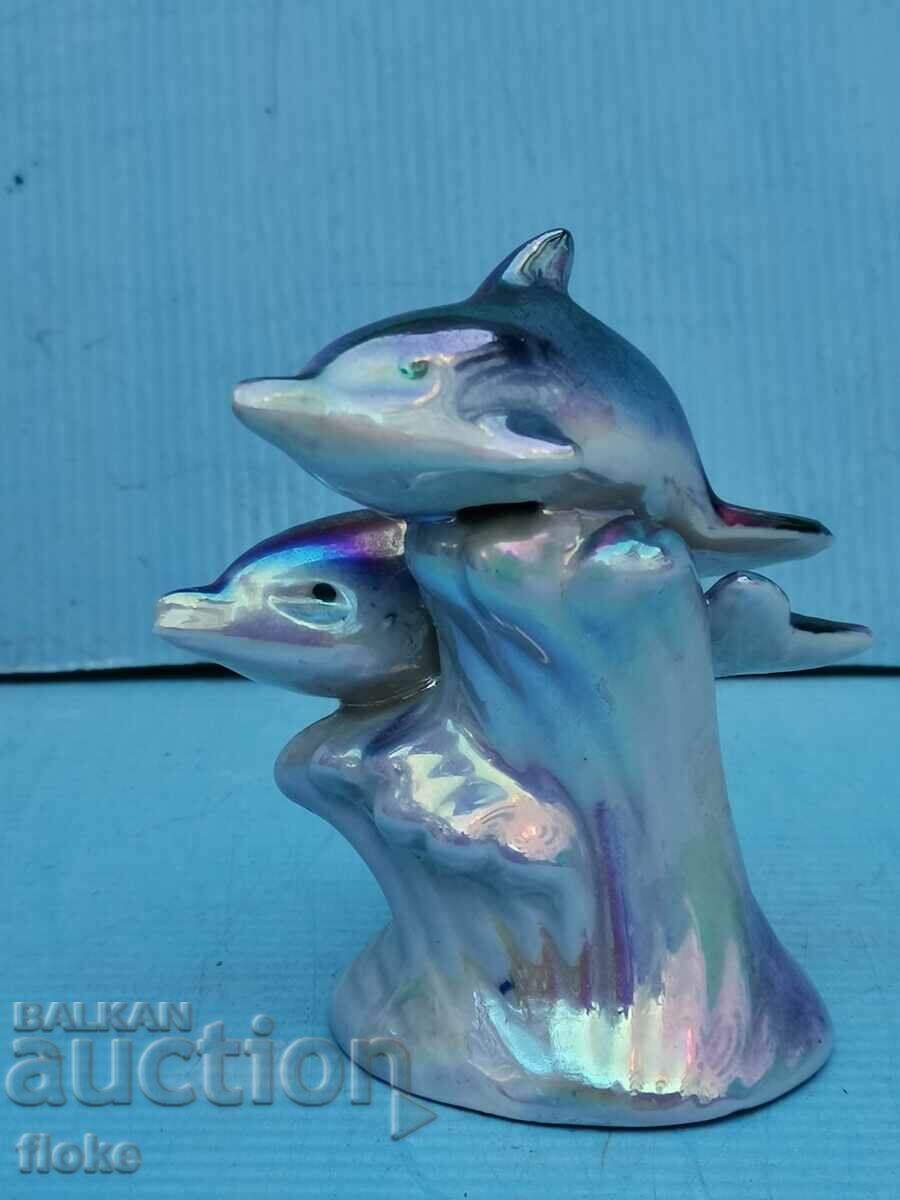 Figurină din porțelan - delfini