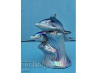 Figurină din porțelan - delfini