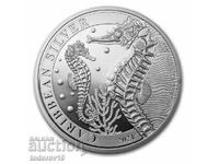 Silver 1oz Caribbean Seahorse - Barbados 2021