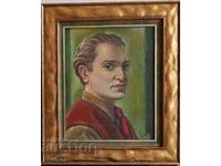 Unique Early Self Portrait 1937 Lyuben Boyadzhiev 1914-2003