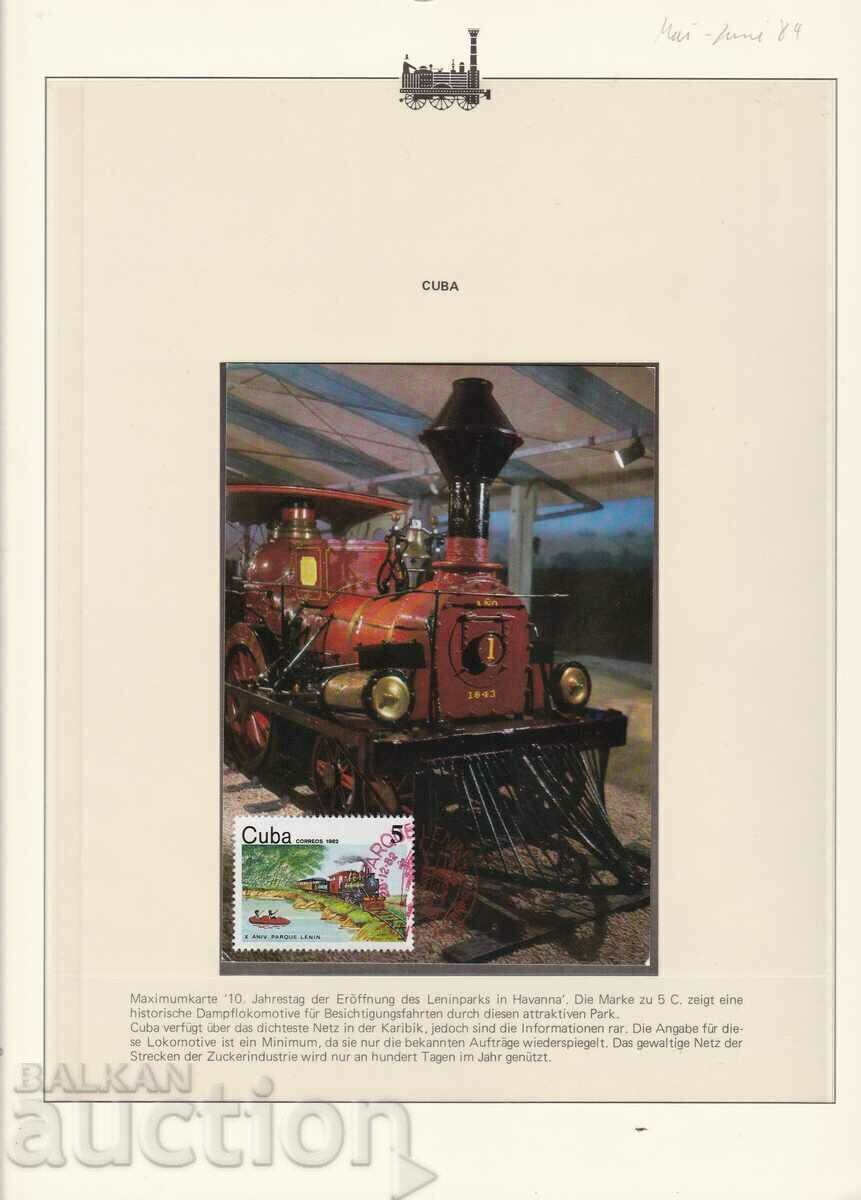 Map maximum Trains Locomotives 1982 Cuba Map maximum Trains Locomotives 1982 Cuba