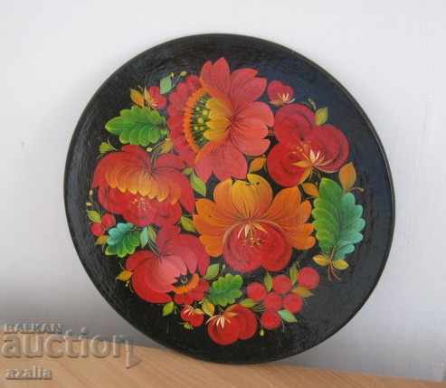 Farfurie decorativa din lemn, flori cu preț € 23.01 | 45.00 BGN