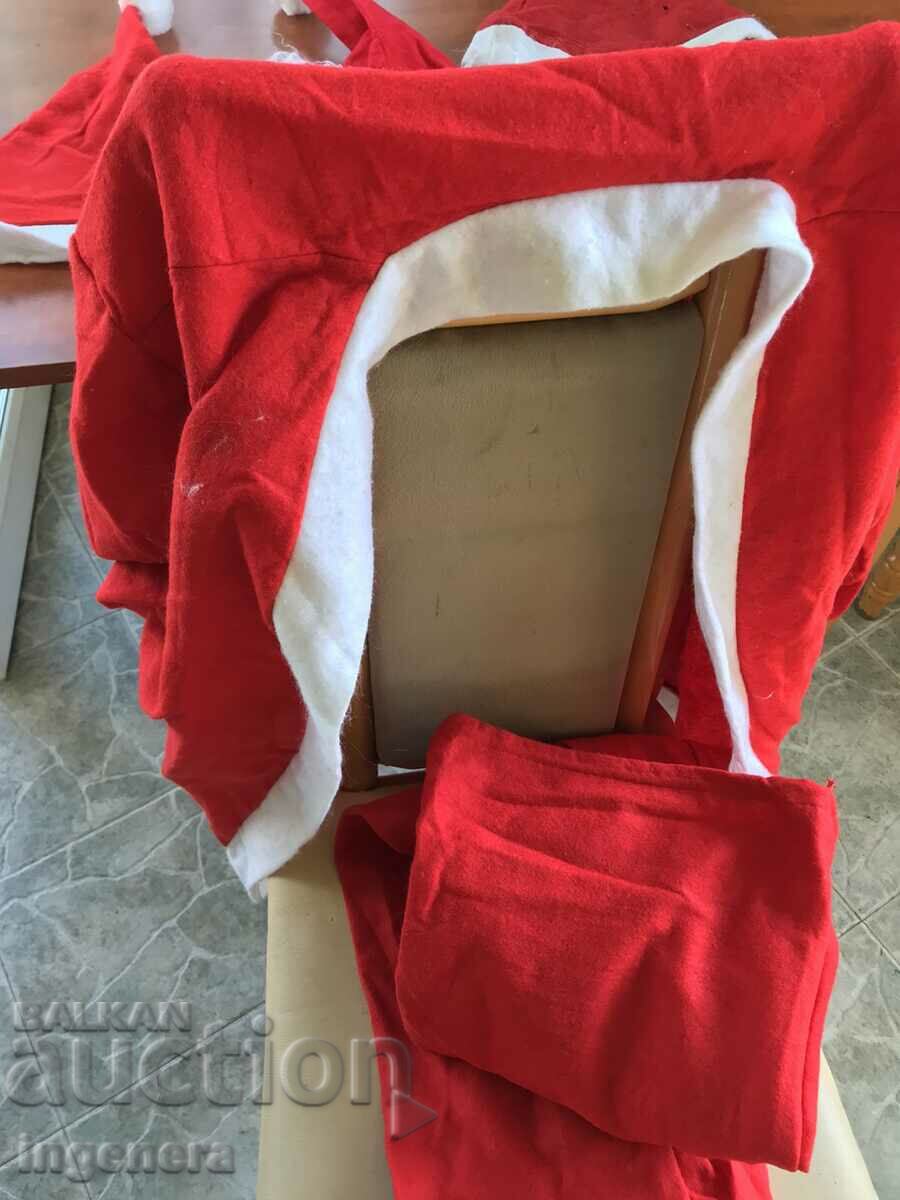 Auction SANTA CLOTHES SET-JACKET PANTS AND HATS-3 PCS Auction SANTA CLOTHES SET-JACKET PANTS AND HATS-3 PCS