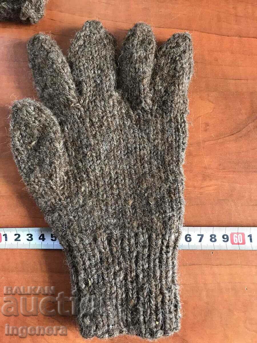 HAND KNIT WOOL GLOVES NEW - 5