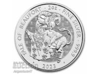 SILVER 2 OZ 2023 THE BEASTS OF THE TUDORS - THE BEAST OF BUFORD
