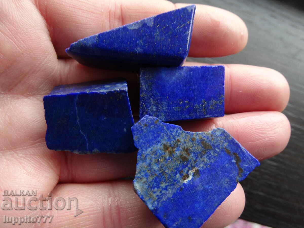 Delivery of 60.44 grams natural lapis lazuli lot 4 pieces Delivery of 60.44 grams natural lapis lazuli lot 4 pieces