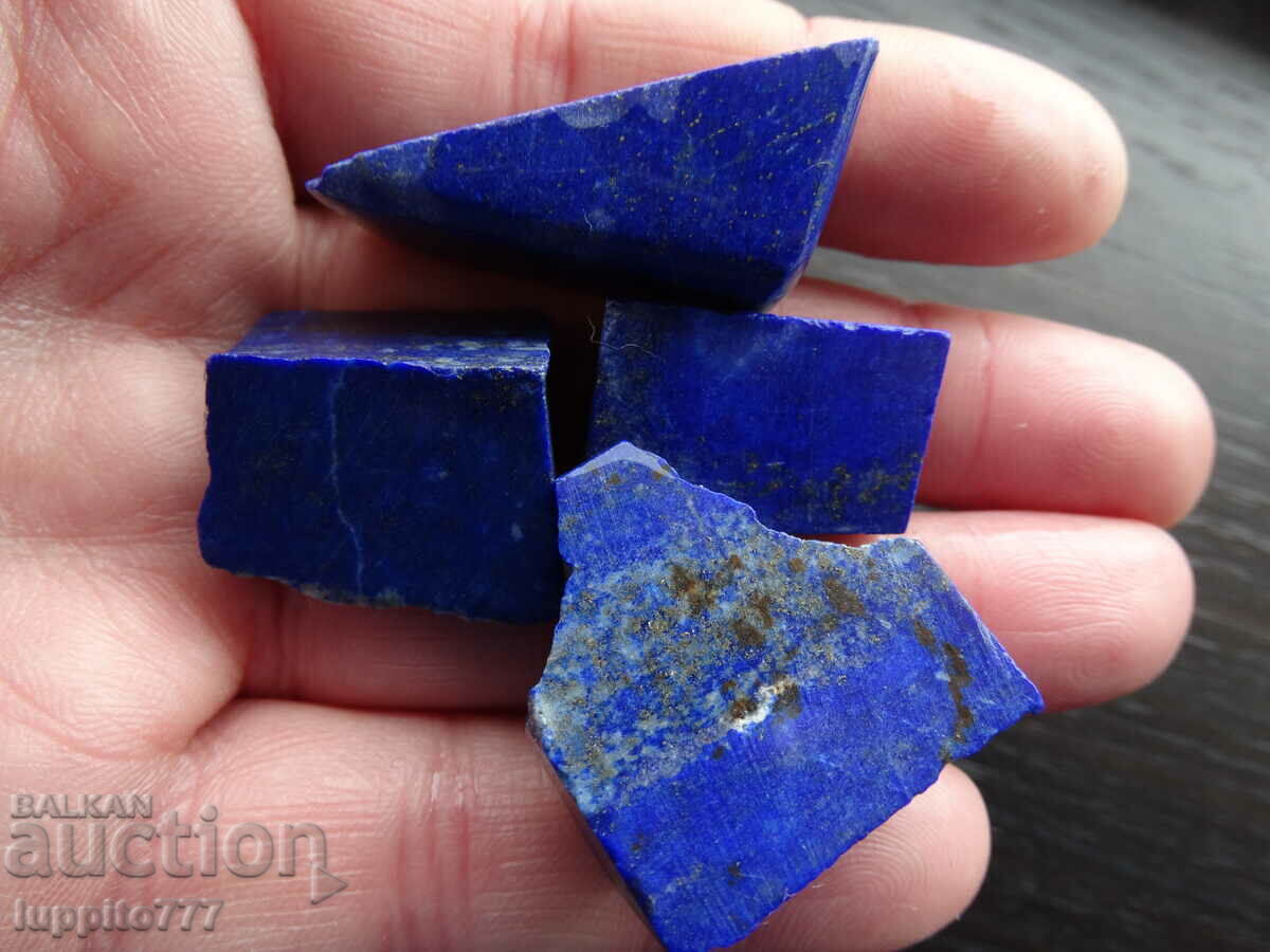 60.44 grams natural lapis lazuli lot 4 pieces - 5 60.44 grams natural lapis lazuli lot 4 pieces - 5