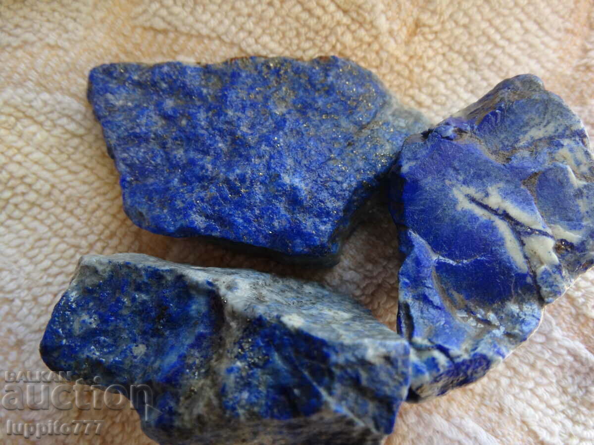 81.82 grams natural lapis lazuli lot 3 pieces with price 59.99 BGN | € 30.67 81.82 grams natural lapis lazuli lot 3 pieces with price 59.99 BGN | € 30.67