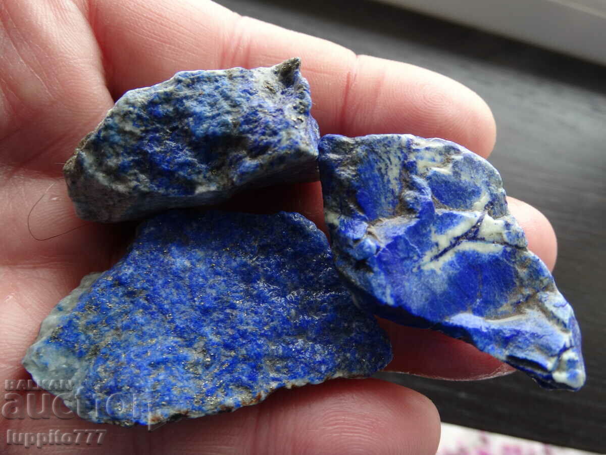 Delivery of 81.82 grams natural lapis lazuli lot 3 pieces Delivery of 81.82 grams natural lapis lazuli lot 3 pieces