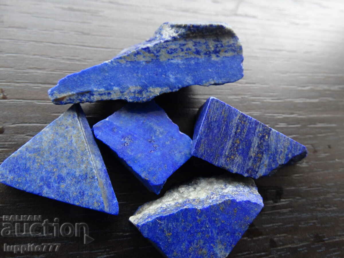 56.83 grams natural lapis lazuli lot 5 pieces with price 59.99 BGN | € 30.67 56.83 grams natural lapis lazuli lot 5 pieces with price 59.99 BGN | € 30.67
