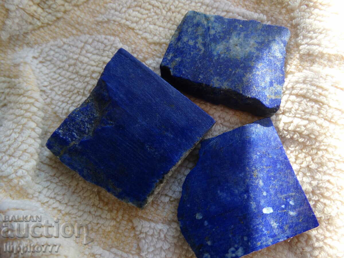 38.25 grams natural lapis lazuli lot 3 pieces with price 59.99 BGN | € 30.67 38.25 grams natural lapis lazuli lot 3 pieces with price 59.99 BGN | € 30.67