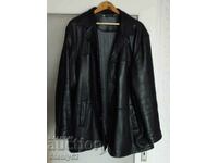 Men's genuine leather jacket size 56