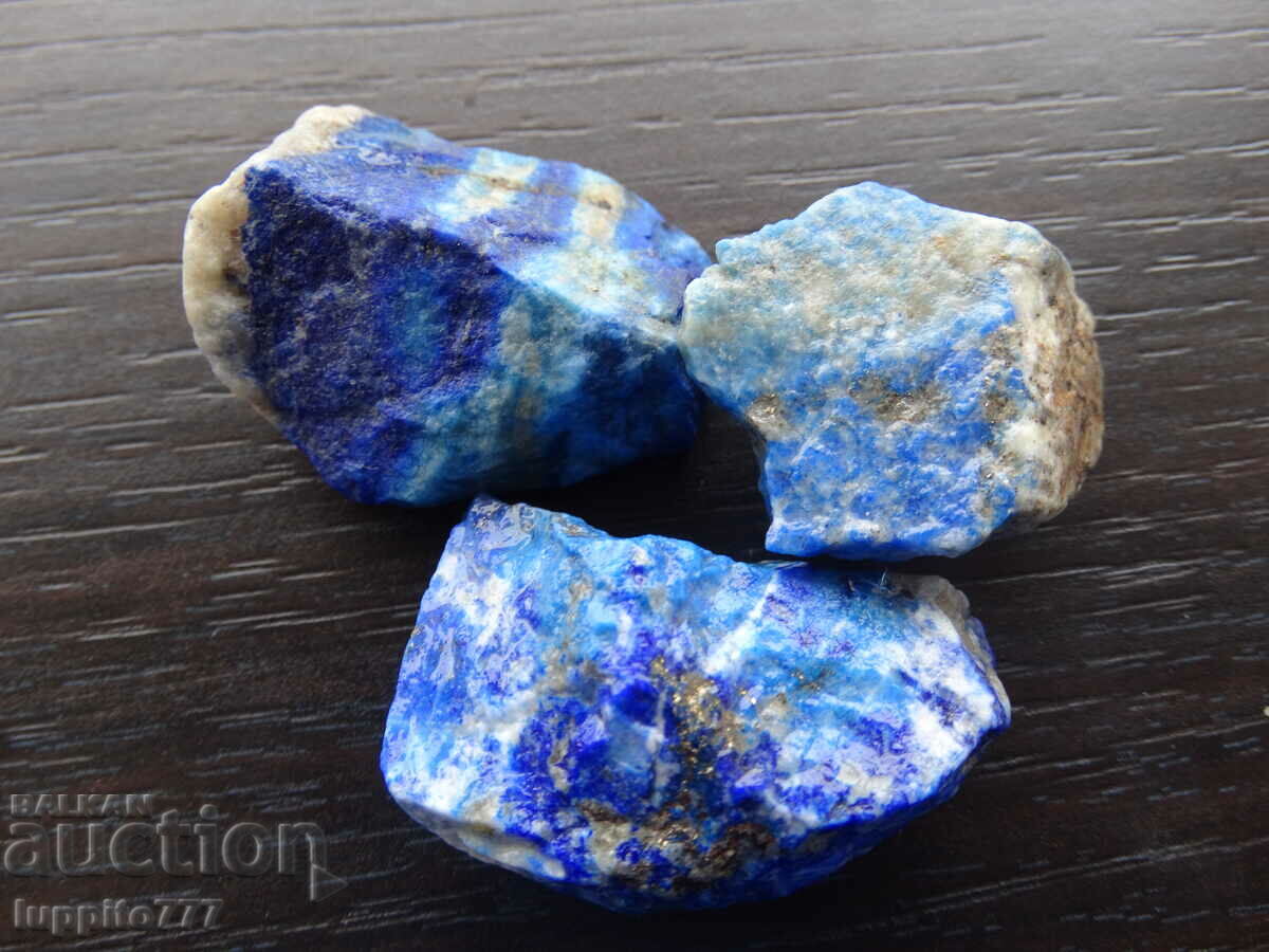 48.10 grams natural lapis lazuli lot 3 pieces