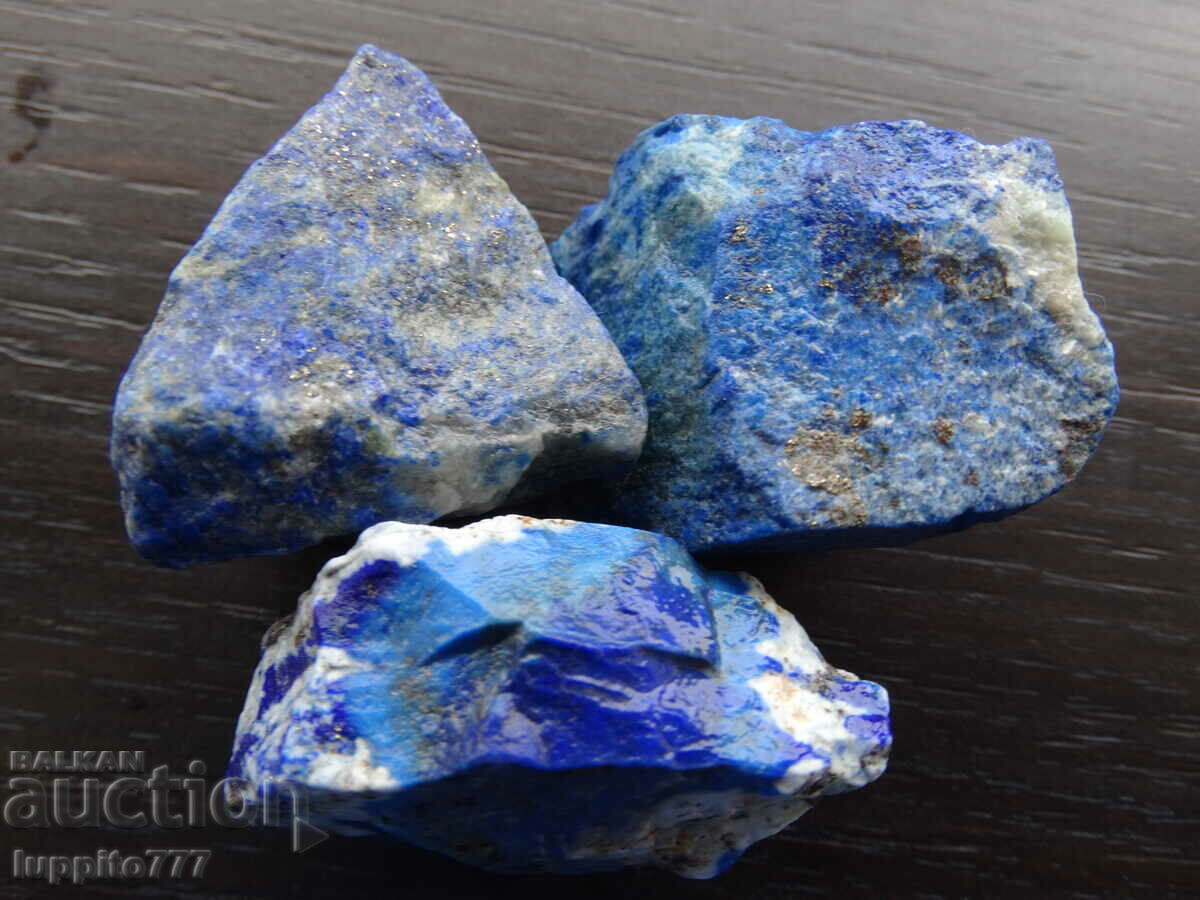 Delivery of 77.70 grams natural lapis lazuli lot 3 pieces Delivery of 77.70 grams natural lapis lazuli lot 3 pieces