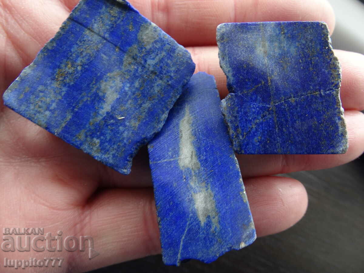 Delivery of 60.65 grams natural lapis lazuli lot 3 pieces Delivery of 60.65 grams natural lapis lazuli lot 3 pieces