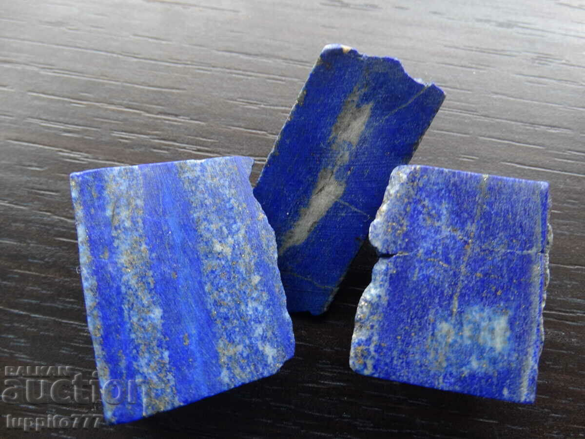 60.65 grams natural lapis lazuli lot 3 pieces