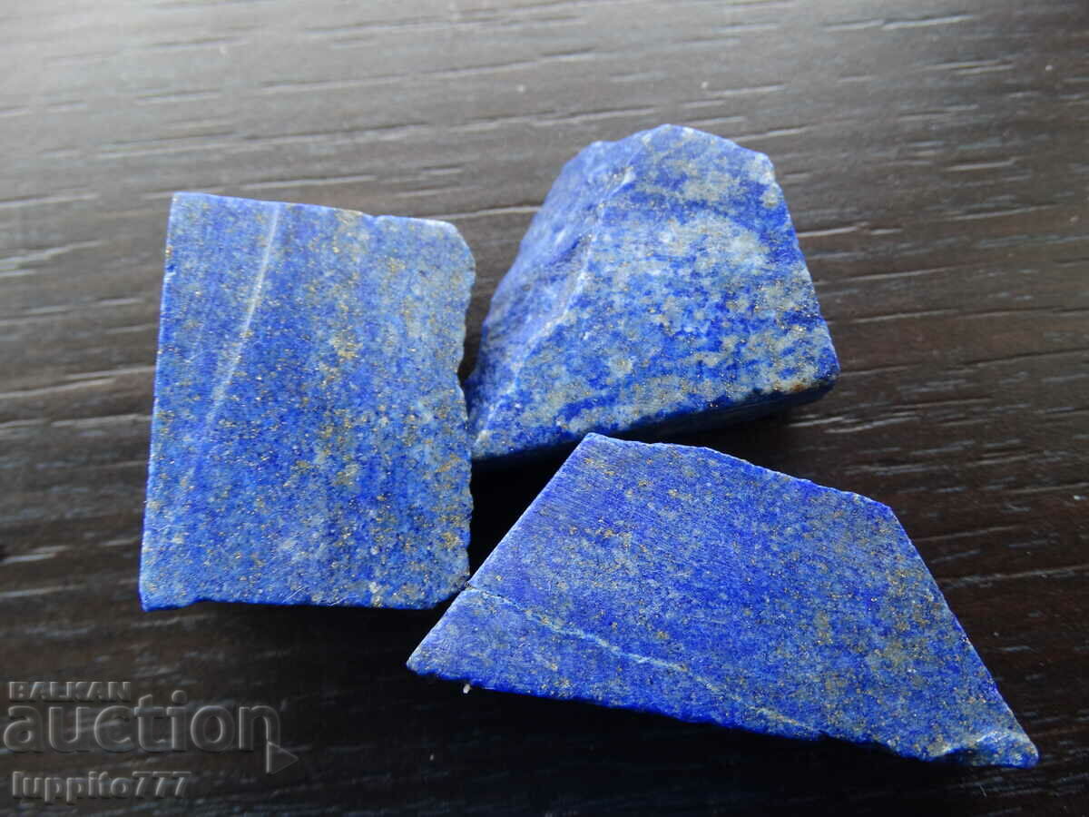 Delivery of 49.80 grams natural lapis lazuli lot 3 pieces