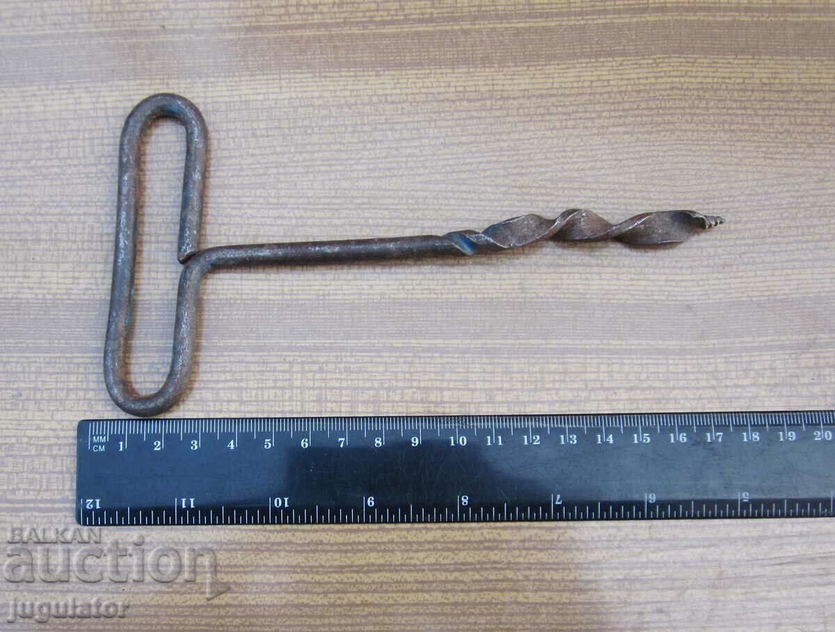 vintage ανοιχτήρι φελλού κρασιού από συμπαγές χάλυβα - 5