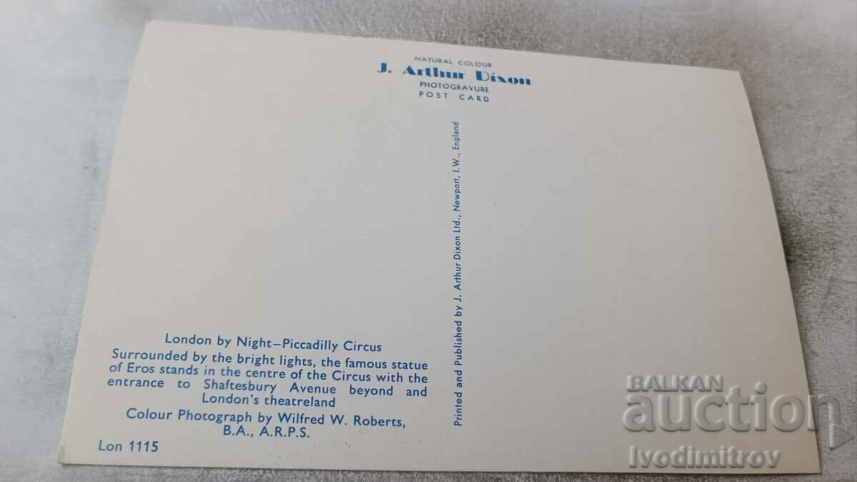 Postcard London Piccadilly Circus with price 0.85 BGN | € 0.43