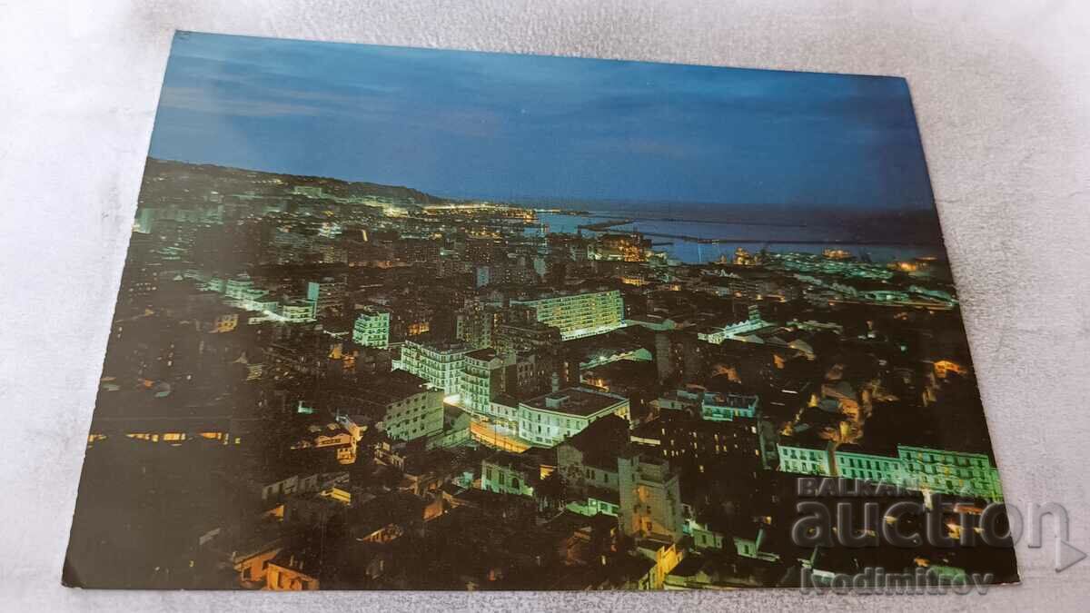 Postcard Algiers Illuminated General View