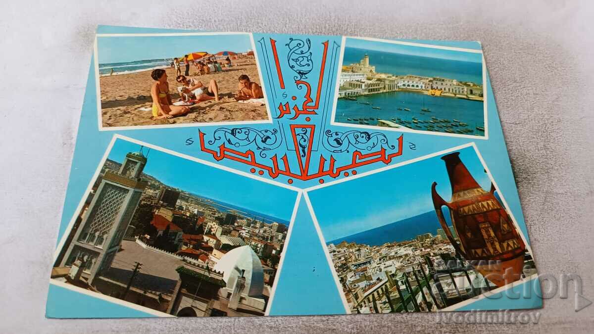 Καρτ ποστάλ Alger la Blanche Collage 1971