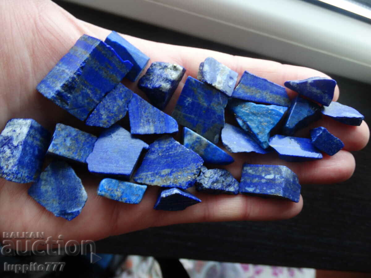 109.30 grams natural lapis lazuli lot 25 pieces with price 79.99 BGN | € 40.90 109.30 grams natural lapis lazuli lot 25 pieces with price 79.99 BGN | € 40.90