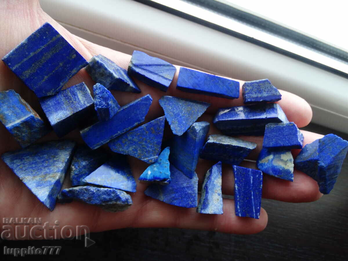 Delivery of 120.10 grams natural lapis lazuli lot 25 pieces Delivery of 120.10 grams natural lapis lazuli lot 25 pieces