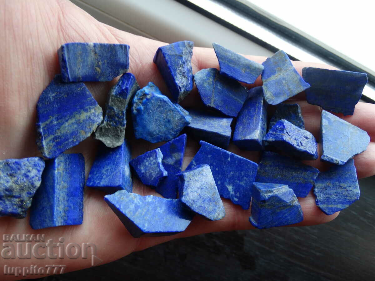 Delivery of 121.80 grams natural lapis lazuli lot 25 pieces Delivery of 121.80 grams natural lapis lazuli lot 25 pieces