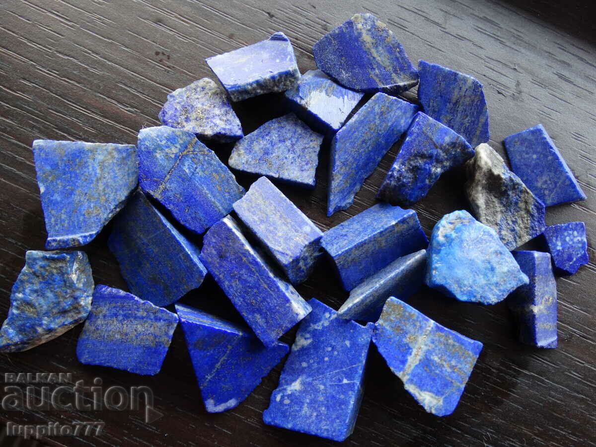 121,80 γραμμάρια φυσικό lapis lazuli παρτίδα 25 τεμάχια